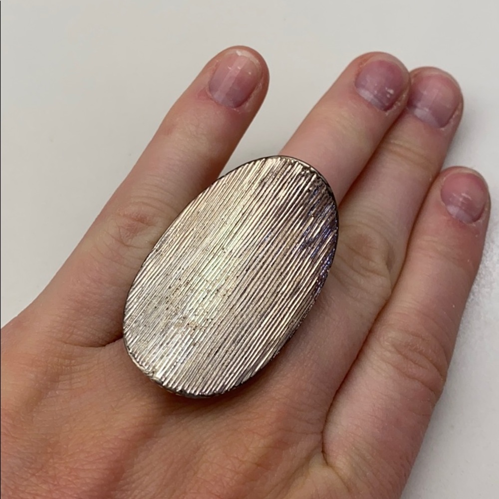 Silver statement ring